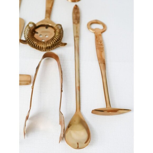 Thailand The Gems Factory 9 Piece Barware Set Cocktail Set Wood Box - Picture 3 of 9